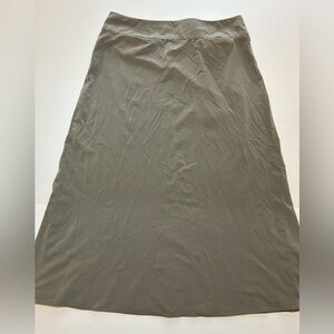 Banana Republic Stretch A-Line Skirt Zipper Close Pockets Taupe Size 4